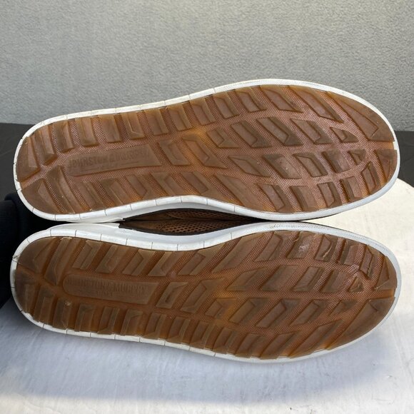 258460 MCGUFFEY MENS SHOE Size 10 M TAN OILED LEATHER JOHNSTON&MURPHY GOLF SHOE - Picture 3 of 13